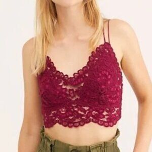 Free People Celine Bralette Mulberry Size Small NWT
